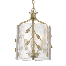 Golden 3160-3P WG-HWG - Golden Lighting Calla 3-light Pendant in White Gold